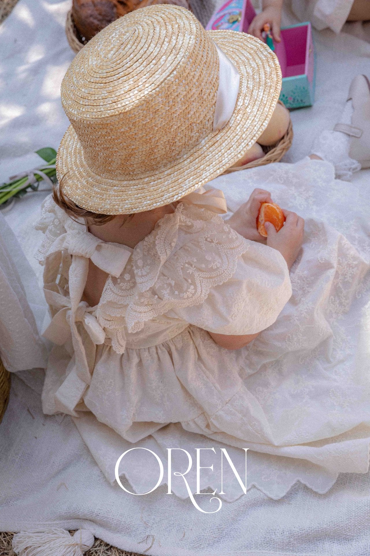 Sweet Cream Ribbon Dress