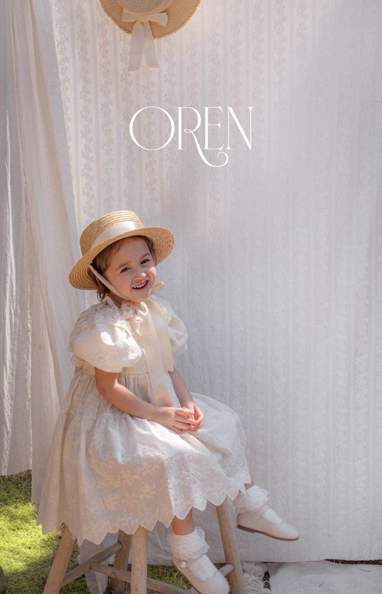 Sweet Cream Ribbon Dress