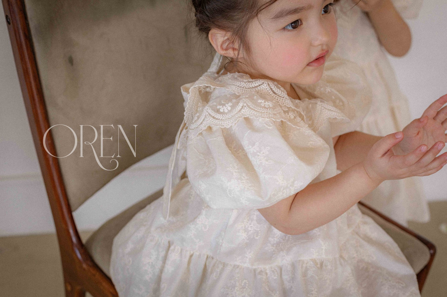 Sweet Cream Ribbon Dress