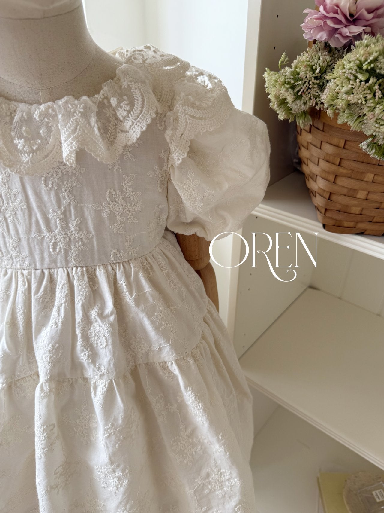 Sweet Cream Ribbon Dress