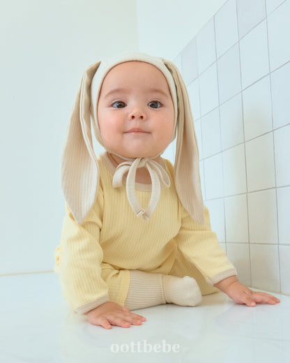 Cream Bunny Bodysuit Set