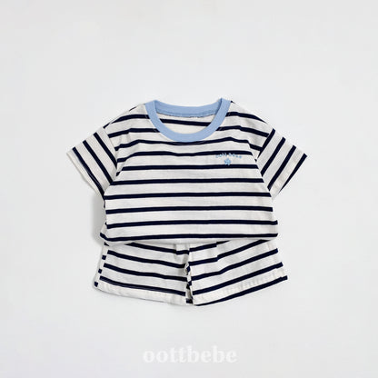 Summer Stripe Top & Bottom Set