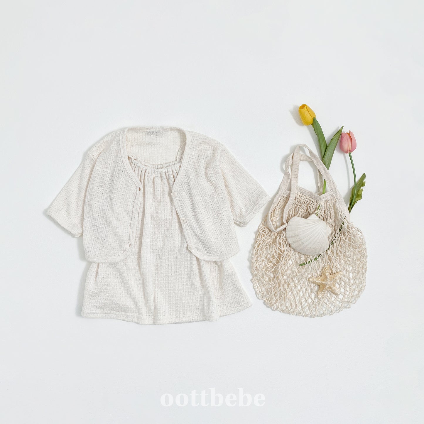 Rose Dress & Cardigan Set