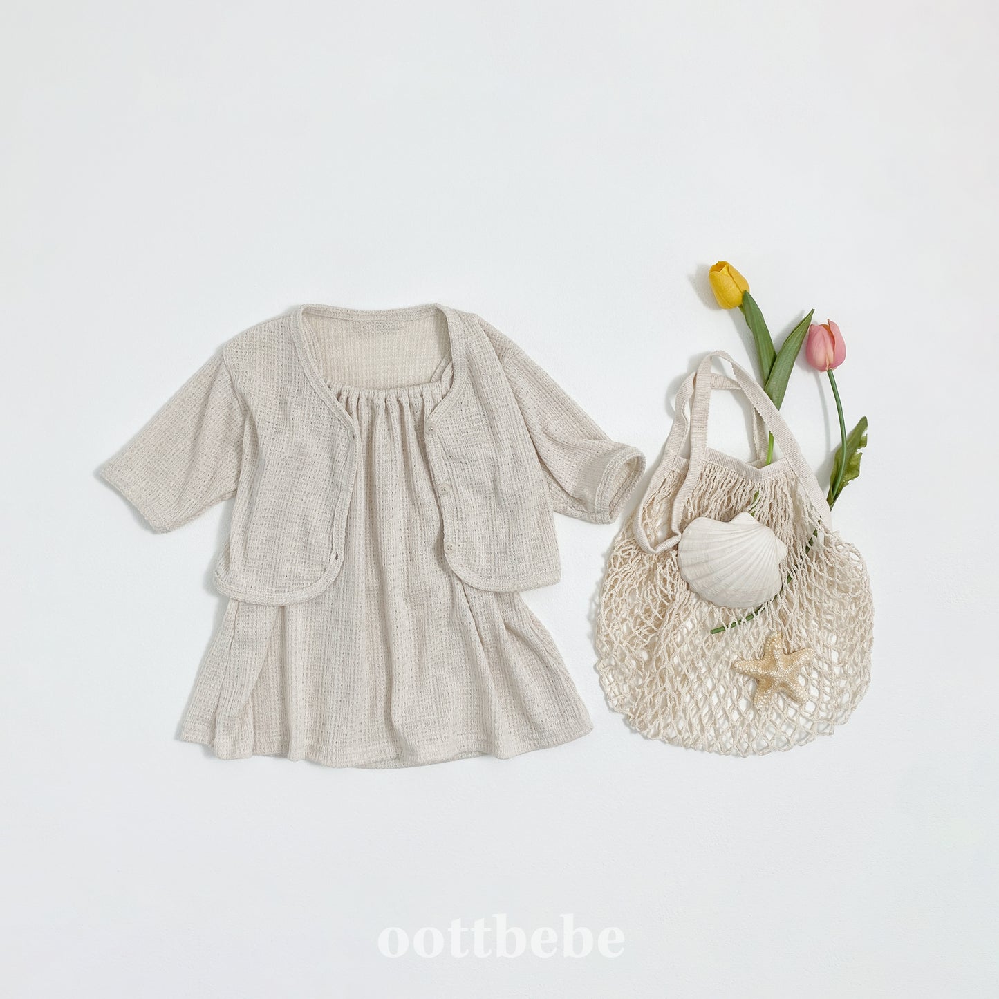 Rose Dress & Cardigan Set