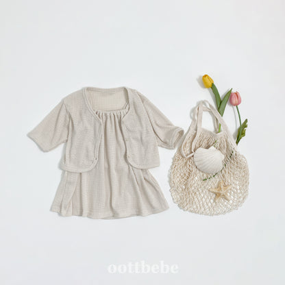 Rose Dress & Cardigan Set
