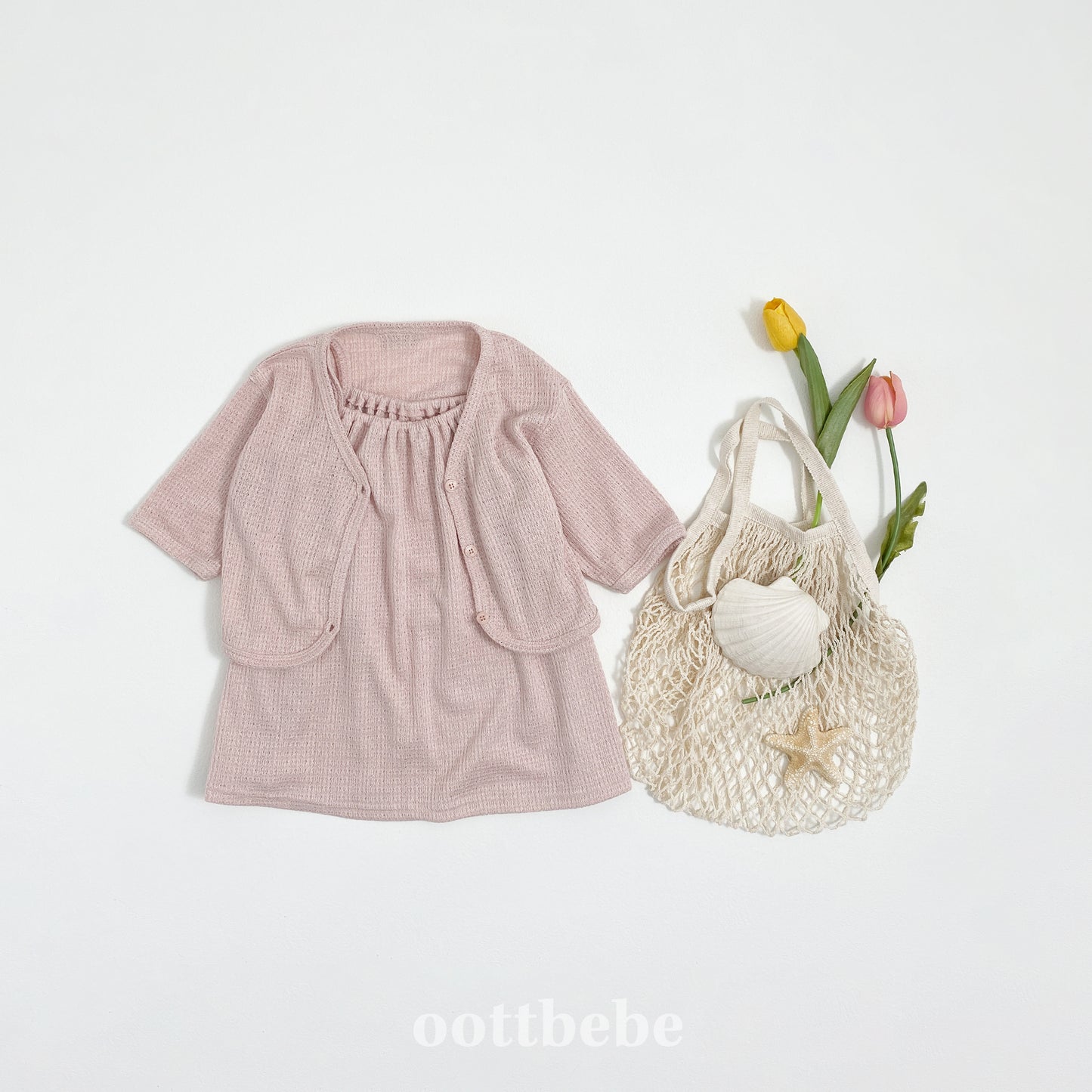 Rose Dress & Cardigan Set