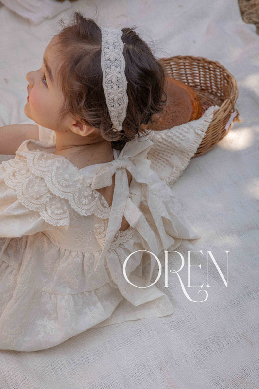 Sweet Cream Ribbon Dress