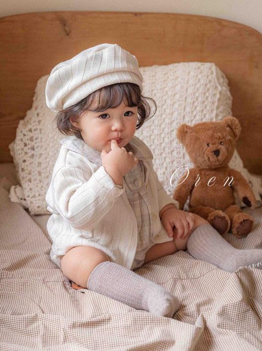 Chocolate Cardigan & Hat Set