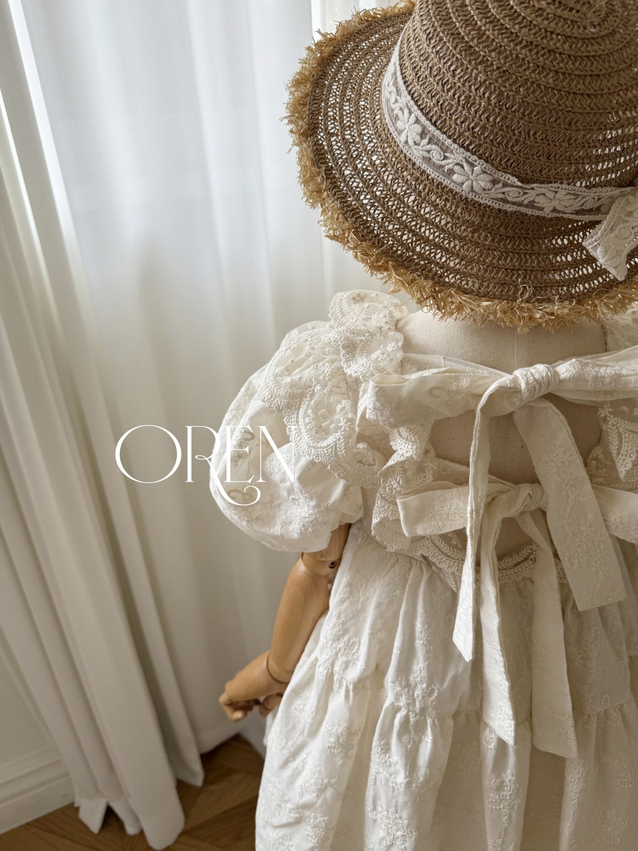 Sweet Cream Ribbon Dress