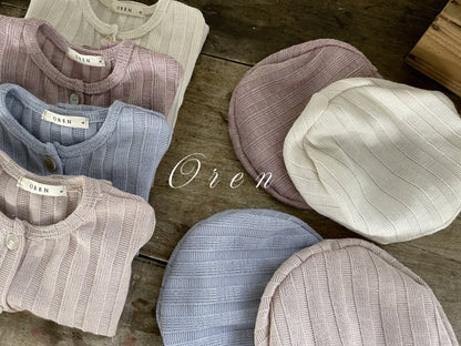 Chocolate Cardigan & Hat Set